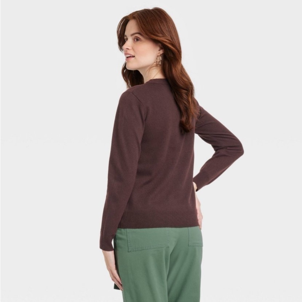 Women's Fine Gauge Crewneck Sweater - A
New Day Dark Brown - Picture 3 of 8